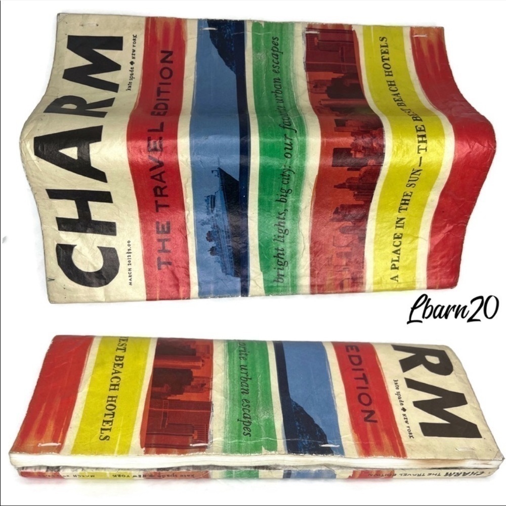 Kate Spade CHARM Bag Tote and Magazine Clutch Vintage Set